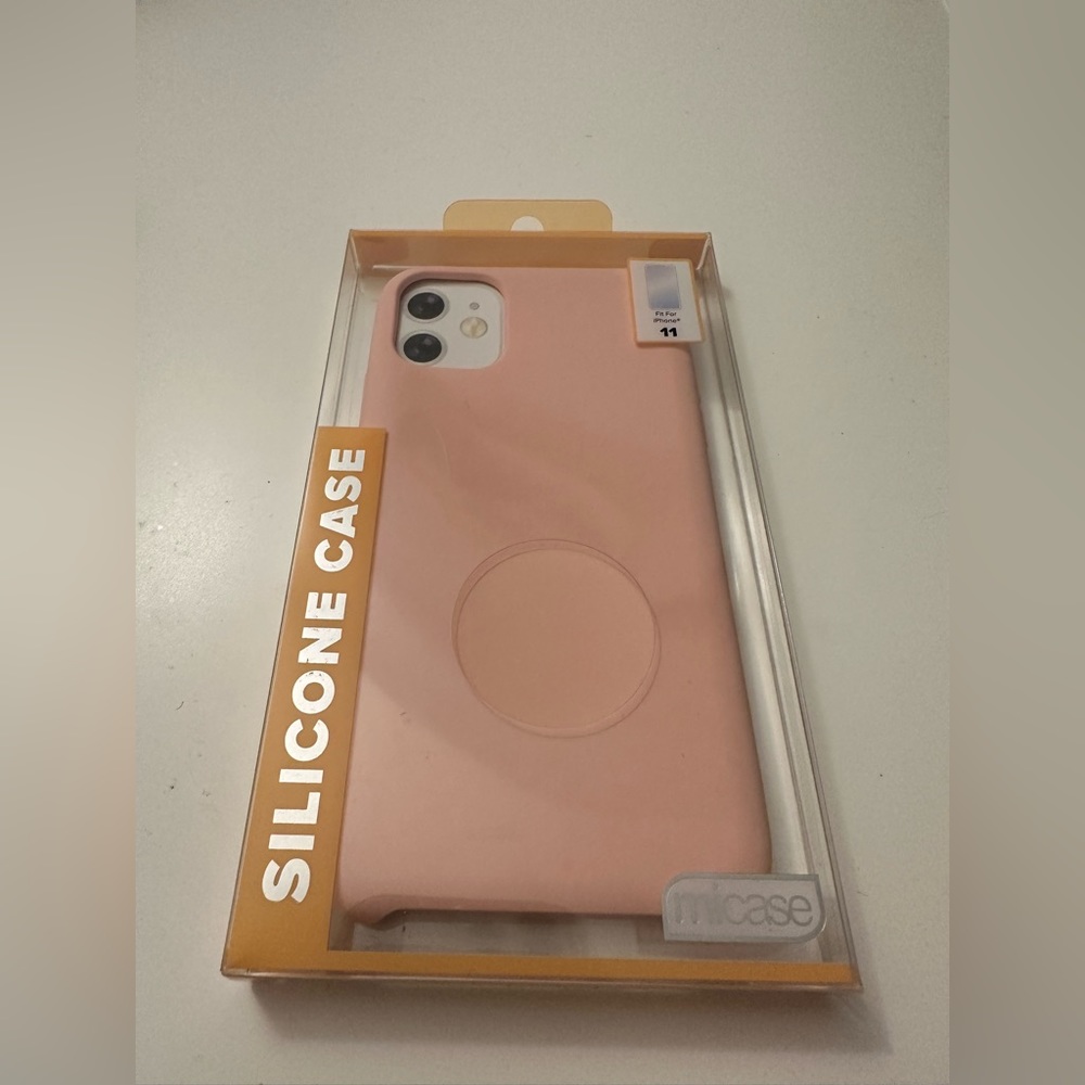 New in package pink iPhone 11 silicone case